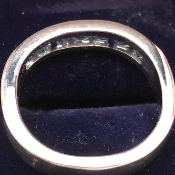 NWOT Sterling Silver Channel Set Swiss Blue Topaz Band Ring - Picture 6 of 6